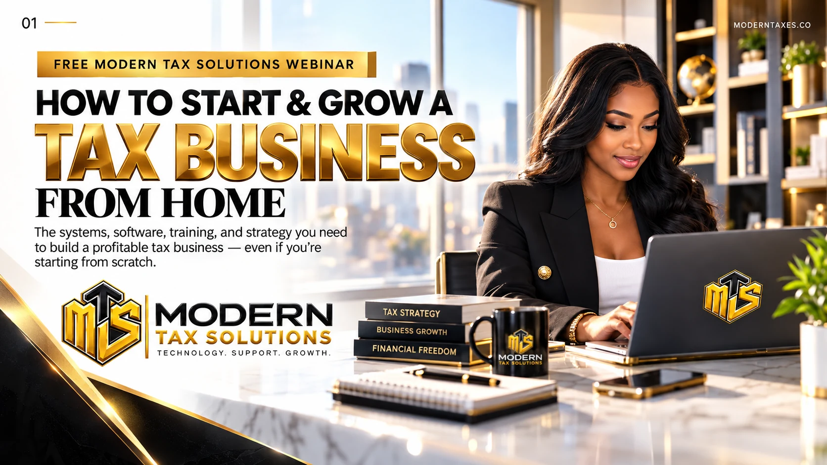 Modern Tax Solutions tax business webinar presentation artwork
